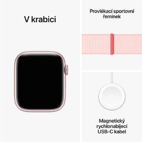Chytré hodinky Apple GPS 45mm pouzdro z růžového hliníku - světle růžový provlékací sportovní řemínek 

 obrázek produktu 9 z 9
