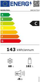 Chladnička s mrazničkou Whirlpool WHC18 T514 bílá barva
