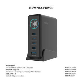 Dokovací stanice FIXED s displejem, 4x USB-C,USB, 140W černý

 obrázek produktu 2 z 9