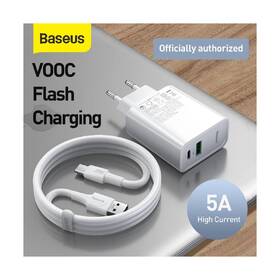 Nabíječka do sítě Baseus Speed PPS Quick Charger 30W + USB-C kabel 1m bílá

 obrázek produktu 2 z 4