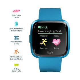 Chytré hodinky Fitbit Versa Lite - Marina Blue Band / Marina Blue Case 

 obrázek produktu 2 z 8