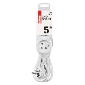 Kabel prodlužovací EMOS 3x zásuvka, 5m bílý

 obrázek produktu 2 z 2