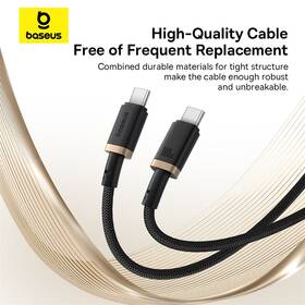 Kabel Baseus Dura USB-C/USB-C, 100W, 2m černý/zlatý

 obrázek produktu 10 z 16