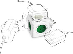 Rozbočovací zásuvka Powercube 5x zásuvka bílá/zelená

 obrázek produktu 3 z 7