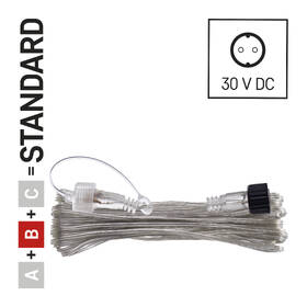 Prodlužovací kabel EMOS pro spojovací řetězy Standard transparentní, 10 m, venkovní i vnitřní 

 obrázek produktu 4 z 7