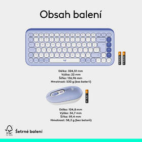Klávesnice s myší Logitech POP ICON, US layout fialová

 obrázek produktu 10 z 10