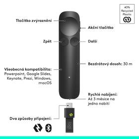 Prezentér Logitech SPOTLIGHT 2 grafitový

 obrázek produktu 5 z 14