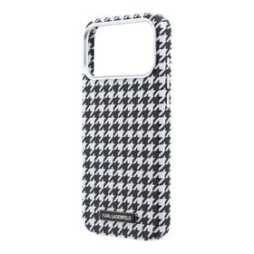 Kryt na mobil Karl Lagerfeld PU Houndstooth Resin Plate MagSafe na Apple iPhone 17 Pro černý

 obrázek produktu 4 z 6