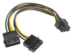 Adaptér AKASA 2x 4P Molex male na 6+2P PCIe female černý

 obrázek produktu 1 z 2