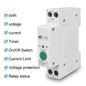 Modul IMMAX NEO SMART elektronický jistič jednofázový 1-63A, měření spotřeby, Wi-Fi, Tuya 

 obrázek produktu 3 z 3