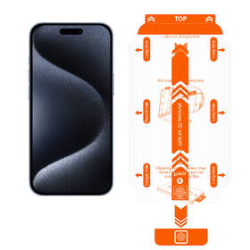 Tvrzené sklo Mobile Origin Orange Screen Guard na Apple iPhone 15 Pro/15 s aplikátorem (2 ks) 

 obrázek produktu 2 z 3