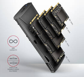 Externí rámeček Axagon THIN box, USB-C 10Gbps - M.2 NVMe & SATA SSD šedý

 obrázek produktu 8 z 9