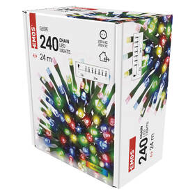 Vánoční osvětlení EMOS 240 LED řetěz, 24 m, venkovní i vnitřní, multicolor, časovač 

 obrázek produktu 8 z 8