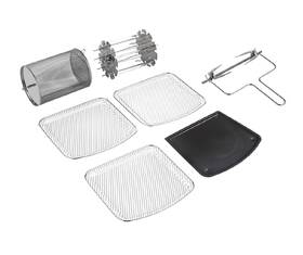 Fritéza horkovzdušná Tesla AirCook & Grill QG700 BLK, multifunkční černá barva
