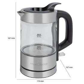 Rychlovarná konvice Profi Cook WKS 1228  G 

 obrázek produktu 1 z 11