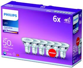 Žárovka LED Philips 4,6 W, GU10, studená bílá, 6 ks 

 obrázek produktu 2 z 2