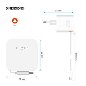 Nabíječka do sítě FIXED GaN 2xUSB-C, PD 3.0, se samonavíjecím kabelem, 65W bílá

 obrázek produktu 9 z 10