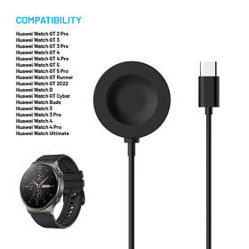 Nabíjecí kabel FIXED USB-C na Huawei Watch GT 2 Pro/3/3 Pro/4/4 Pro/5/5 Pro/6/6 Pro černý

 obrázek produktu 2 z 4