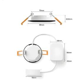 Vestavné svítidlo Philips Hue WCA Slim Recessed Light S EMEA černé

 obrázek produktu 3 z 3