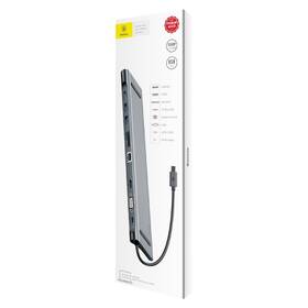 Dokovací stanice Baseus USB-C/3.5 jack, micro SD/TF, SD, HDMI, RJ-45, 3x USB-A, USB-C, VGA šedá

 obrázek produktu 12 z 12