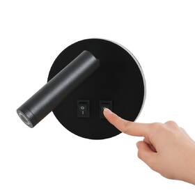Nástěnné svítidlo IMMAX GOAL LED, 2 vypínače, 6W černé

 obrázek produktu 3 z 8