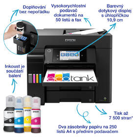 Tiskárna multifunkční Epson EcoTank L6570 černá

 obrázek produktu 3 z 9