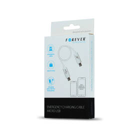 Kabel Forever MicroUSB/MicroUSB, 24cm bílý

 obrázek produktu 1 z 2