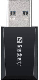 Wi-Fi adaptér Sandberg Mini Wifi Dongle 1300 Mbit/s černá barva
