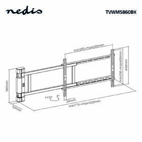 Držák TV Nedis motorizovaný, pro úhlopříčky 32" až 75", nosnost 50 kg černý

 obrázek produktu 8 z 8