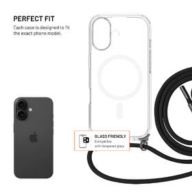 Kryt na mobil FIXED MagPure Neck s černou šňůrkou na krk na Apple iPhone 17 průhledný

 obrázek produktu 1 z 8