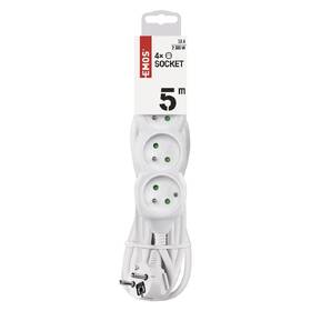 Kabel prodlužovací EMOS 4x zásuvka, 5m bílý

 obrázek produktu 1 z 3