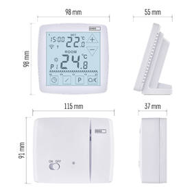 Termostat EMOS GoSmart, pokojový, programovatelný, bezdrátový, WiFi bílý

 obrázek produktu 7 z 16