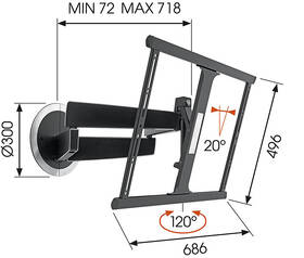 Držák TV Vogel’s NEXT 7345 polohovatelný, pro úhlopříčky 40" až 65", nosnost 30 kg 

 obrázek produktu 7 z 7