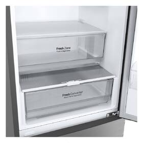 Chladnička s mrazničkou LG GBP62PZNBC stříbrná barva
