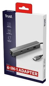 USB Hub Trust Dalyx 6-in-1 USB-C stříbrný

 obrázek produktu 6 z 9