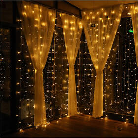 Vánoční osvětlení ColorWay vnitřní, 300 LED, 3× 3m, 220–240V AC, teplá bílá 

 obrázek produktu 6 z 17