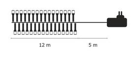 Vánoční osvětlení EMOS 120 LED, 12m, řetěz, vícebarevná, časovač, i venkovní použití 

 obrázek produktu 14 z 17