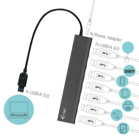USB Hub i-tec USB 3.0 / 7x USB 3.0 černý

 obrázek produktu 2 z 4