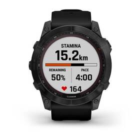 Chytré hodinky Garmin fenix 7X Sapphire Solar - Titan Black/Black Silicone Band 

 obrázek produktu 3 z 10
