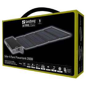 Powerbanka Sandberg Outodoor Solar 25 000mAh 4x panel černá

 obrázek produktu 5 z 5