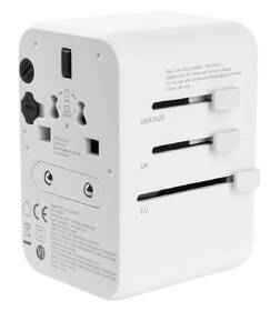 Cestovní adaptér FIXED Voyager pro EU, UK a USA/AUS, s 3xUSB-C a 2xUSB výstupem, GaN, PD 65W bílý

 obrázek produktu 2 z 12