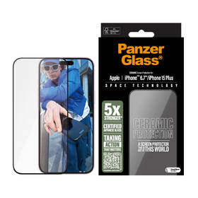 Tvrzené sklo PanzerGlass Ceramic na Apple iPhone 16 Plus/15 Plus s instalačním rámečkem 

 obrázek produktu 1 z 4