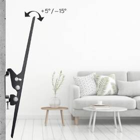 Držák TV Hama naklápěcí, pro úhlopříčky 37" až 75", nosnost 60 kg černá barva
