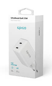 Nabíječka do sítě Epico UltraBoost GaN 35W 2xUSB-C bílá

 obrázek produktu 4 z 6