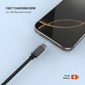 Nabíjecí kabel FIXED USB-C/USB-C a Apple/Samsung Watch nabíječkou, 1,5 m, PD 60W šedý

 obrázek produktu 3 z 8