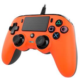 Gamepad Nacon Wired Compact Controller pro PS4 oranžová barva
