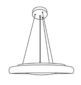 Závěsné svítidlo Top Light Salerno 60BZ RC. s dálkovým ovládačem, 60W, 6000lm, stmívání,  paměť, průměr 60cm, výška 120cm bílé

 obrázek produktu 5 z 5