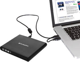 Externí DVD vypalovačka Verbatim CD/DVD Slimline USB 2.0 + Nero černá

 obrázek produktu 2 z 3