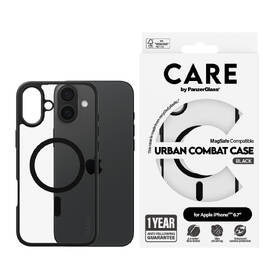 Kryt na mobil PanzerGlass CARE Urban Combat MagSafe na Apple iPhone 16 Plus černá barva
