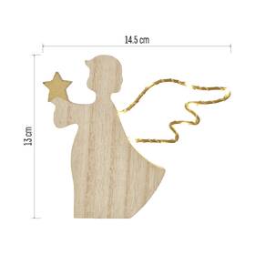 LED dekorace EMOS dřevěný anděl, 13 cm, 8LED, vnitřní, teplá bílá, časovač 

 obrázek produktu 4 z 6